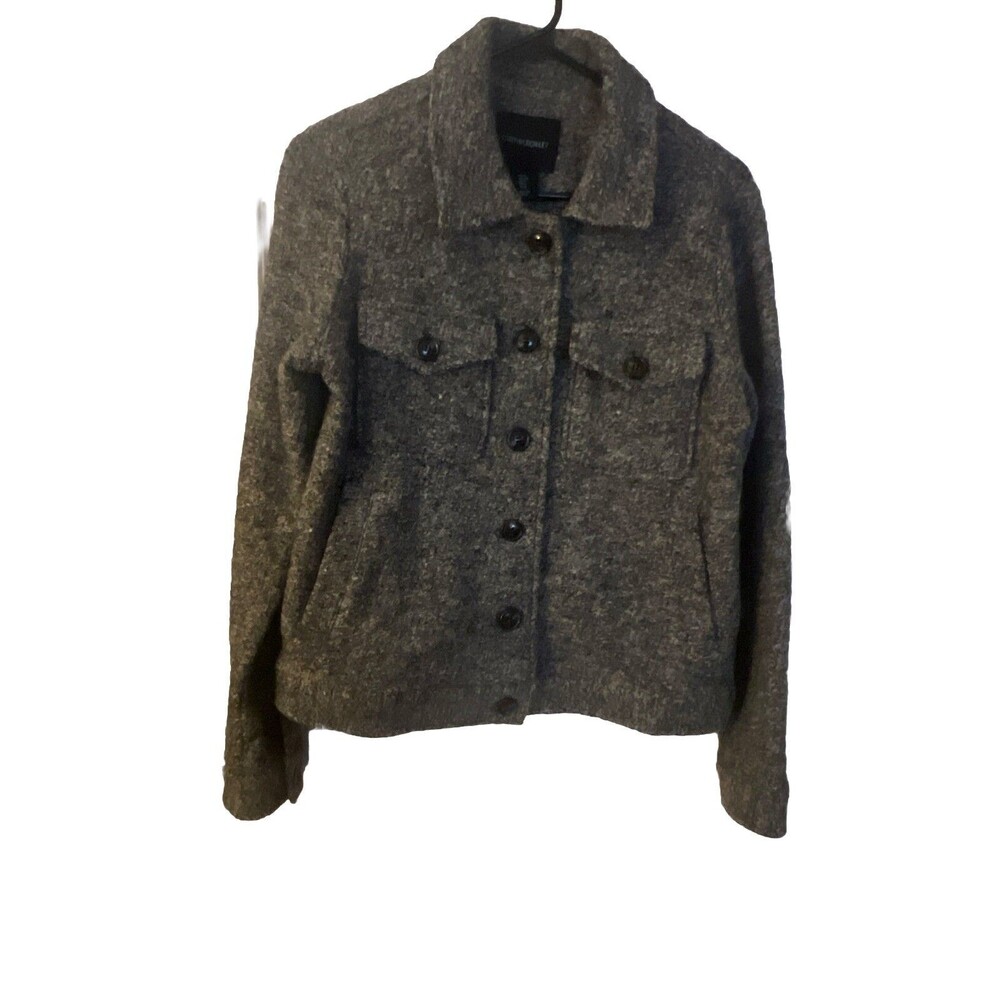 Cynthia Rowley Wool Blend Blazer Long Sleeve Button Up Pockets Jacket Small